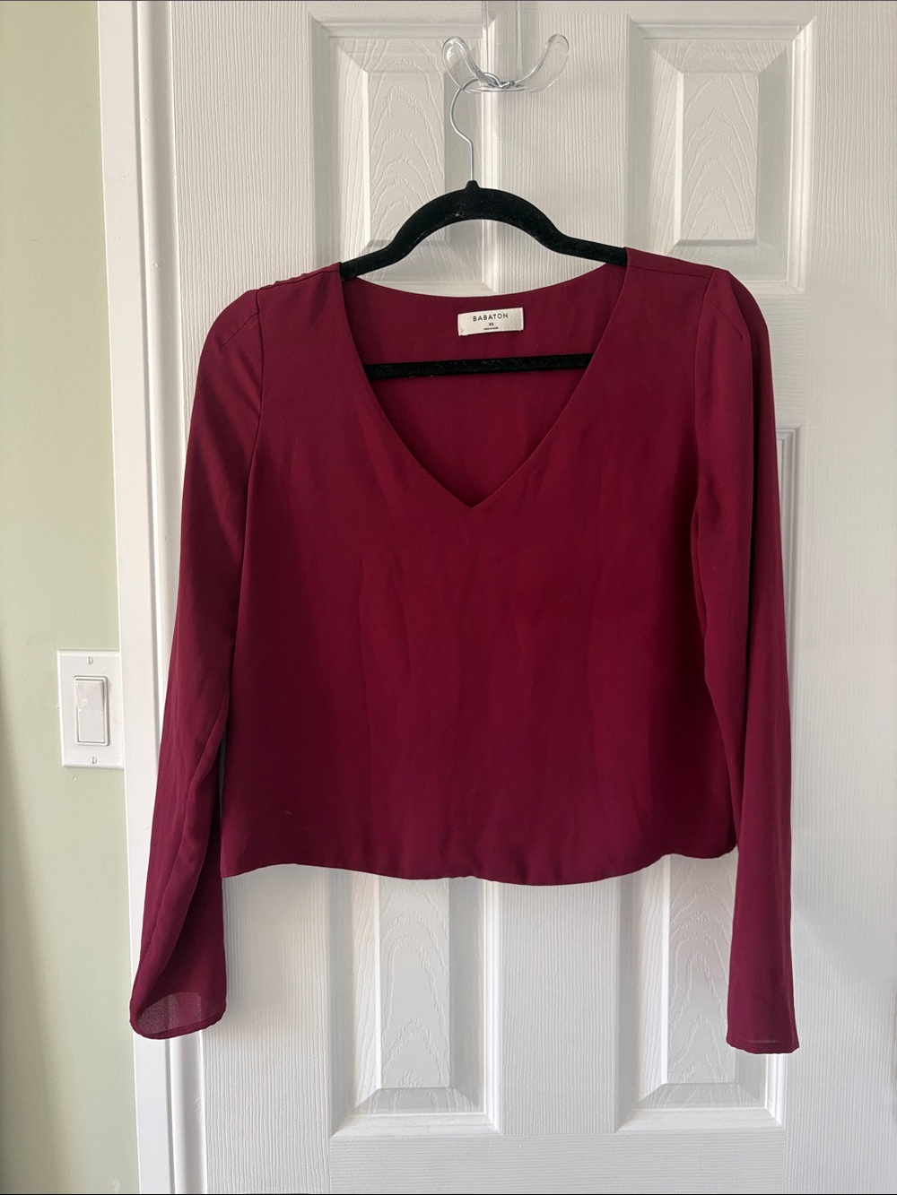 Aritzia Babaton Murphy long sleeve blouse size small